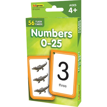 Edupress Numbers 0-25 Flash Cards TCR62045